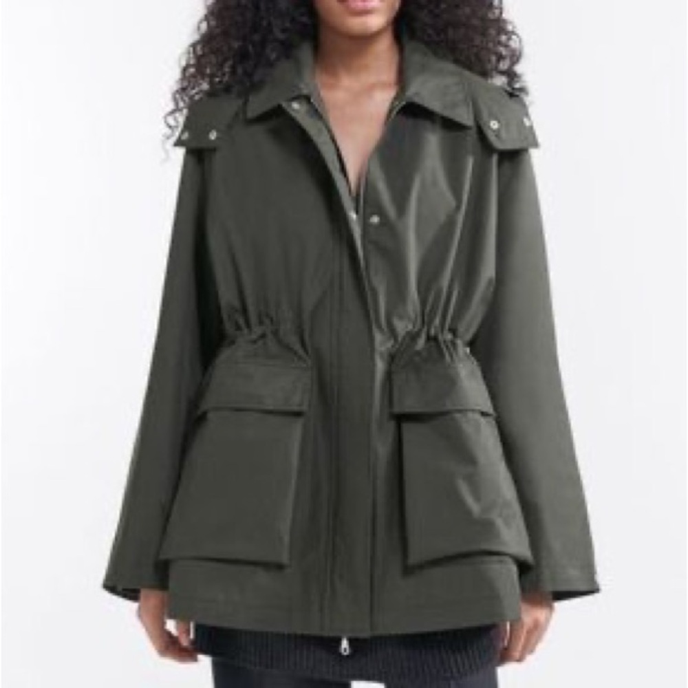 Filippa K Women EU 40 US 8 Dark Forest Green Oversized Utility Ina Jacket NWT